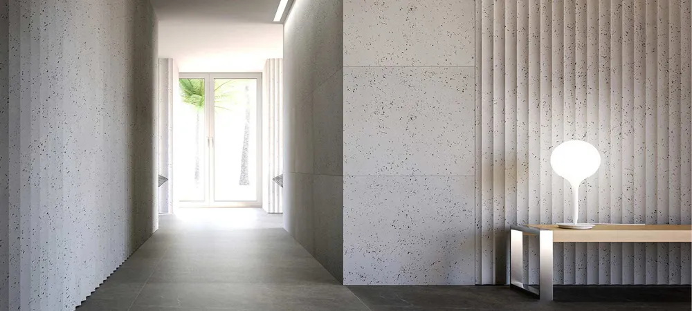 MODERNE WANDVERKLEIDUNG ALMA KOMBINIERT MIT CEMENTO