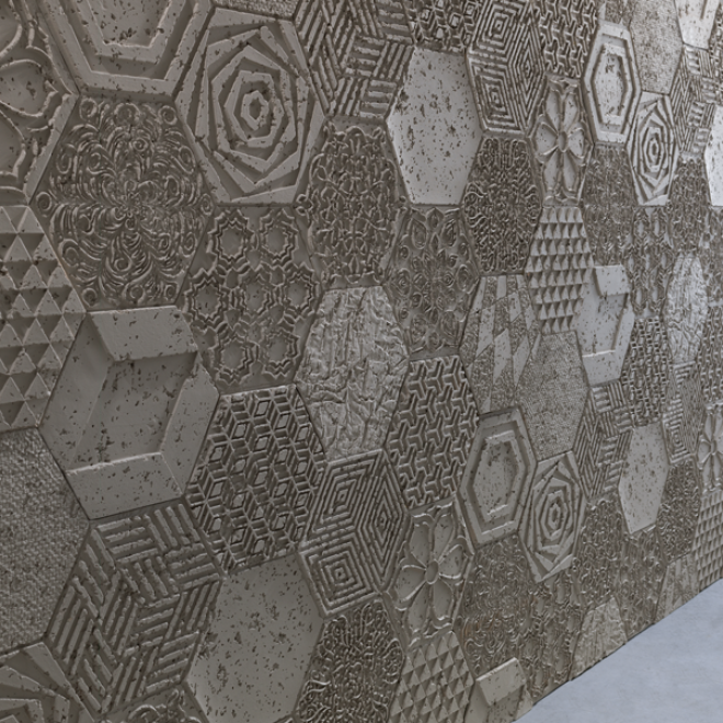 XSTEIN PANELPIEDRA CEMENTOS HEXAGONAL
