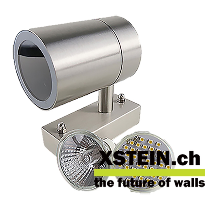 Steinwand Spot Beleuchtung