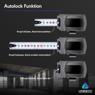 remium Maßband 5m | Auto Lock - Automatische Band Verriegelung