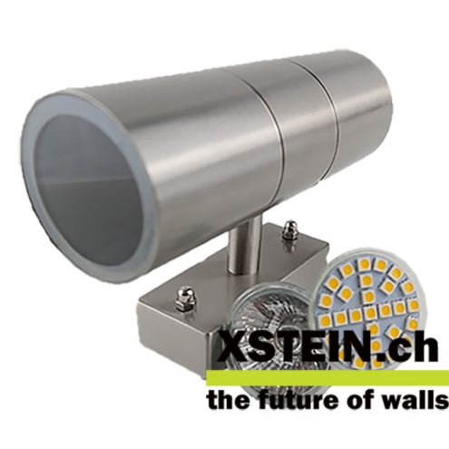 EDELSTAHL WANDSPOT (2-FLAMMIG)